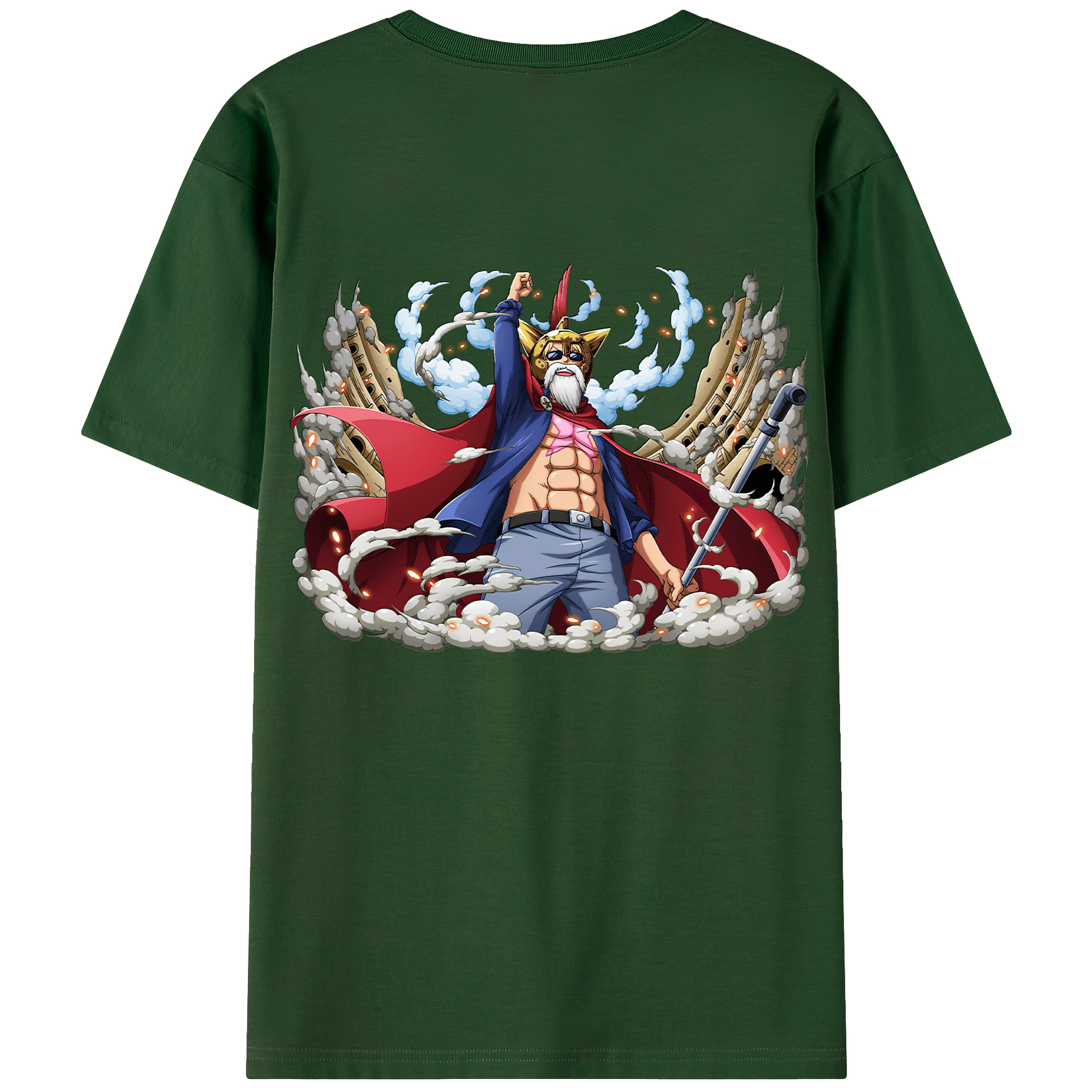 ワンピース モンキー・D・ルフィ ONE PIECE Monkey D. Luffy 綿100％半袖Tシャツ（背面プリント）
